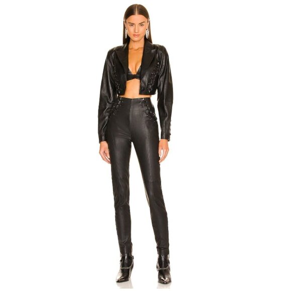 Dundas x Revolve Leather Pants Size Large - Picture 1 of 3